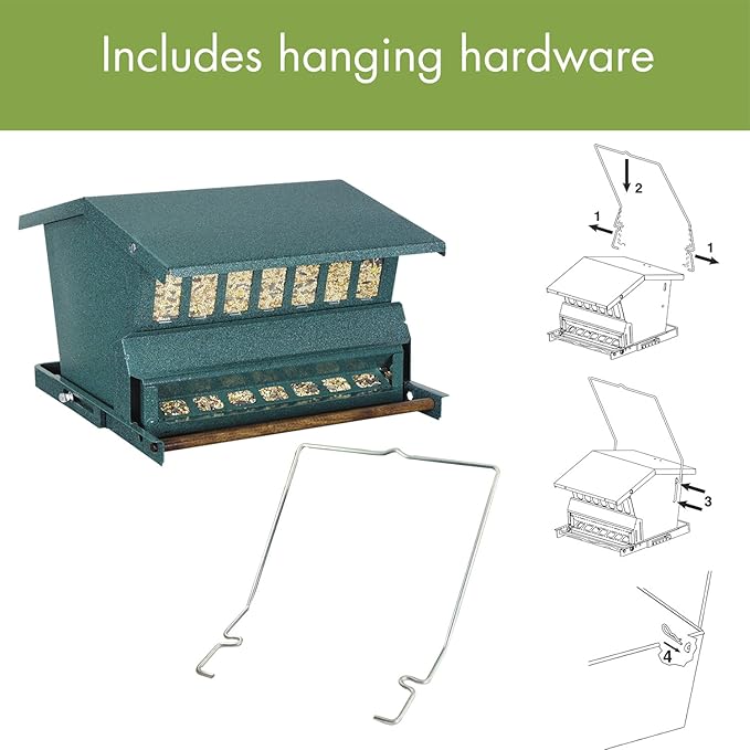Heritage Farms Woodlink Absolute Squirrel Resistant Bird Feeder, Model 23803, beige