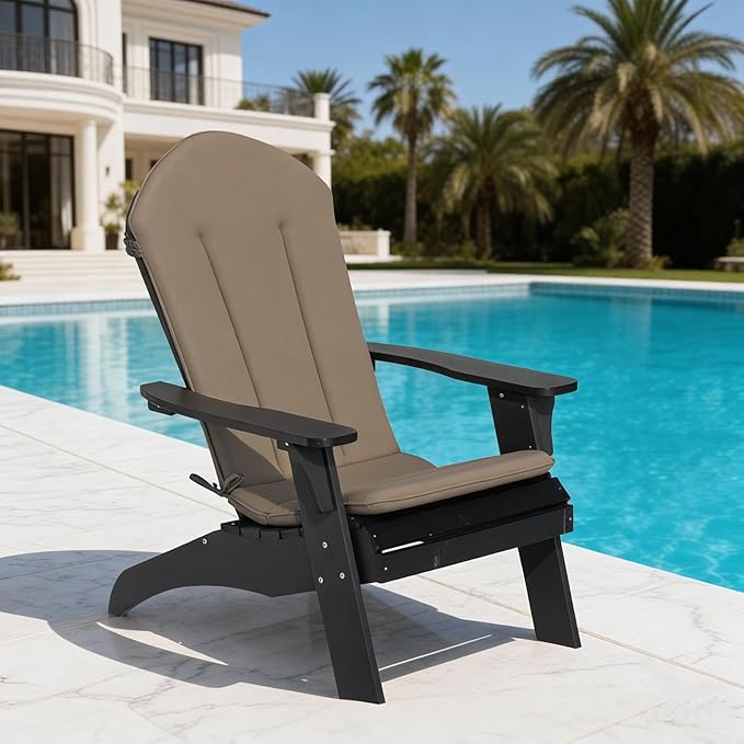 50"x20" Adirondack Chair Cushions Set of 2, Outdoor Rocking Chair Cushions Water-Resistant UV Resistant Weather Resistant High Back Patio Replacement Cushions,Folding Patio Chair Pad
