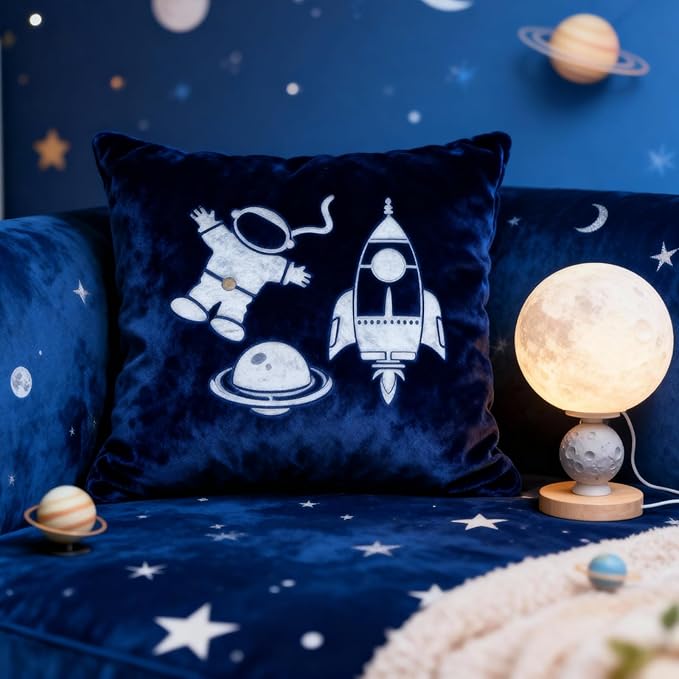 TIAMECH A4 Reusable Astronaut Stencil for Painting - Rocket Planet Layering Template, DIY Wall Art, Wood Furniture, Scrapbook & Crafts (8.3x11.7inch)