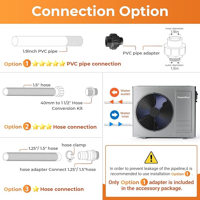 35100 BTU Electric Pool Heater For Inground Pool 10000 Gallon Above Ground Pool Heater Swimming Pool Heater Pump Heating or Cooling WiFi Control Schedule 220V 60HZ