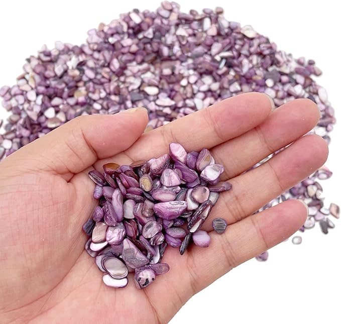 Crushed Shells for Crafts, Sea Shells for DIY Art, Vase Fillers Table Scatter, Party Favor, Wedding Decoration, Succulents Plants Soil Cover, Art Crafts