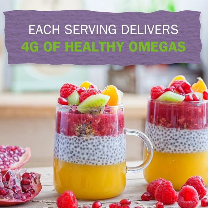 Garden of Life Chia Seeds 100% Organic for Smoothies,Pudding-Raw Organics Whole Seed Foods with Omega 3 Superfood,Fiber,Keto Friendly,Non-GMO,Gluten Free-Vegan Egg Substitute,28 Servings,(Pack of 2)