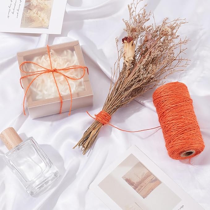 328 Feet/100M 1mm Garden String Twine Jute Thread Thin Olive Drab Craft Jewelry Beading Cord Hemp Rope for Bracelets Braiding Gift Wrapping Art Decoration Gardening Climbing Plant Crafting