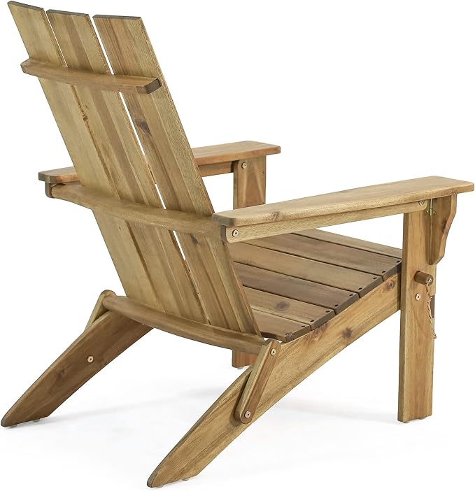 Christopher Knight Home Aberdeen Outdoor Contemporary Acacia Wood Foldable Adirondack Chair, natural stained