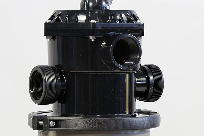 Doheny's Pool Pro 14" Sand Filter w/Valve | 4-Position Dial Valve, 360° Rotation & Flange Clamp | Ideal for Above Ground Pools Up to 12,000 Gallons | Easy-Access Drain Plug for Winter Maintenance