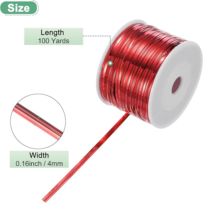Metal Twist Ties, 100 Yards Metallic Twists Tie Bread Twisty-Ties for Party Decoration/Garden Plant/Gift Wrapping Bag/Cake/Pops Candy/Bakery Bags [Red]