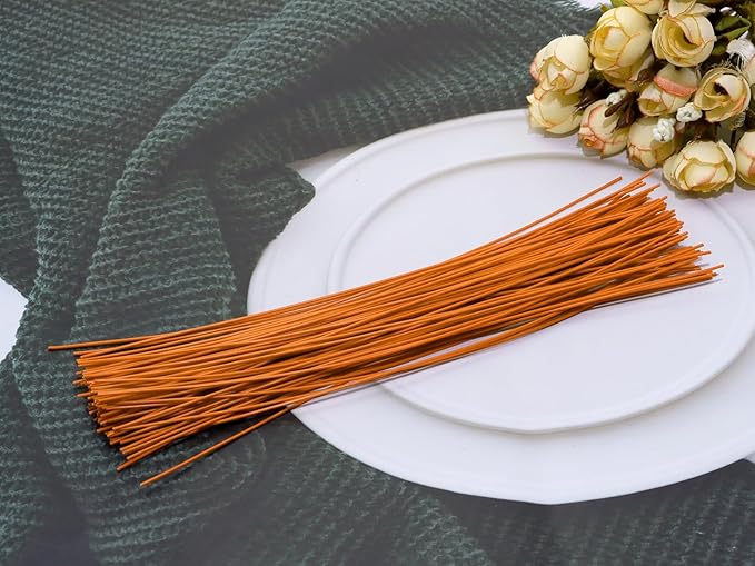 Tupalizy 8 Inch Reusable Cable Ties Wire Twist Ties Garden Twine for Plastic Bags Electronics Cords Organizing Gardening Vines Climbing Plants Halloween Christmas Holiday Decors Crafts, 100PCS, Orange
