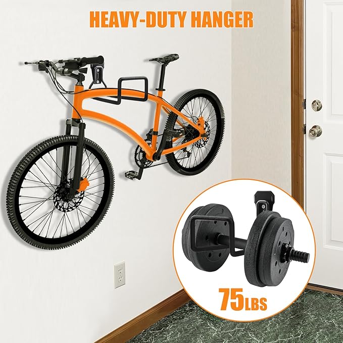 Garden Hose Holder, Heavy Duty Hose Reel Wall Mount Water Hose Holder for Outdoor, Outside Yard & Garden, Hose Storage for Water Hose, Extension Cords, 2 Pack