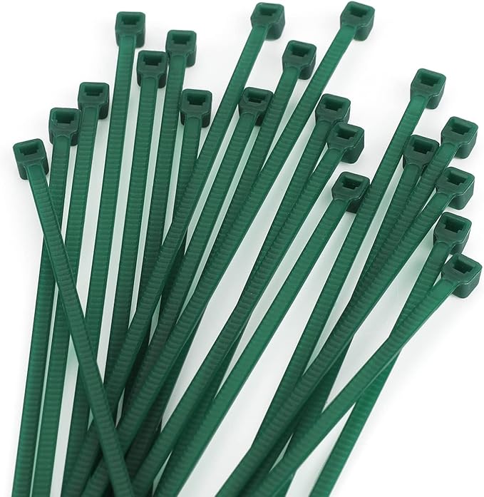 KINGLAKE GARDEN Green Zip Ties 10 Inch 3MM 100 Pack Green Nylon Tie,Premium Plastic Wire Ties for Indoor and Outdoor