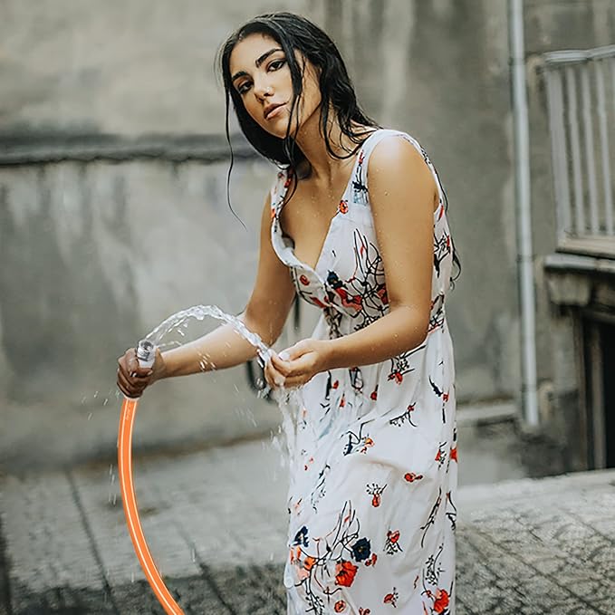Fevone Kink Free Garden Hose 25 ft, All Weather Flexible, Heavy-Duty & Durable, Leak-Free Connection