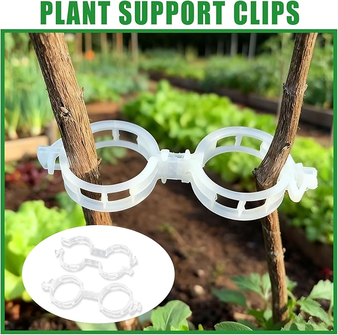 6.6x32.8FT Trellis Netting for Climbing Plants,Trellis Netting with Plant Clips, Heavy-Duty PE Trellis Net for Cucumber, Tomato, Vegetables, Fruits, Sweet Pea Plants