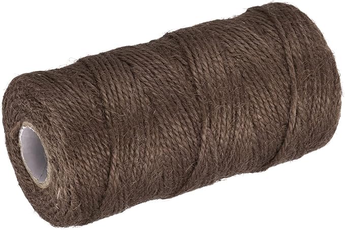 MECCANIXITY 328 Feet Garden Twine, 2mm Craft Jute Twine String Jute for Artwork, DIY Crafts, Gift Wrapping, Brown