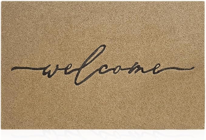 AAZZKANG Welcome Mats Outdoor with Non Slip Rubber Backing Easy to Clean Outdoor Indoor Doormat for Front Door High Traffic Areas Entrance Large