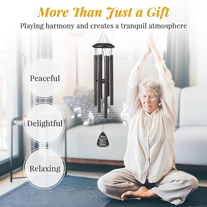Thank You Gifts for Women Men, 25" Wind Chimes Appreciation Gifts for Coworkers, Pastor Teacher Nurses Boss Employee, Thoughtful Gratitude Gift Ideas for Mother Father Friends
