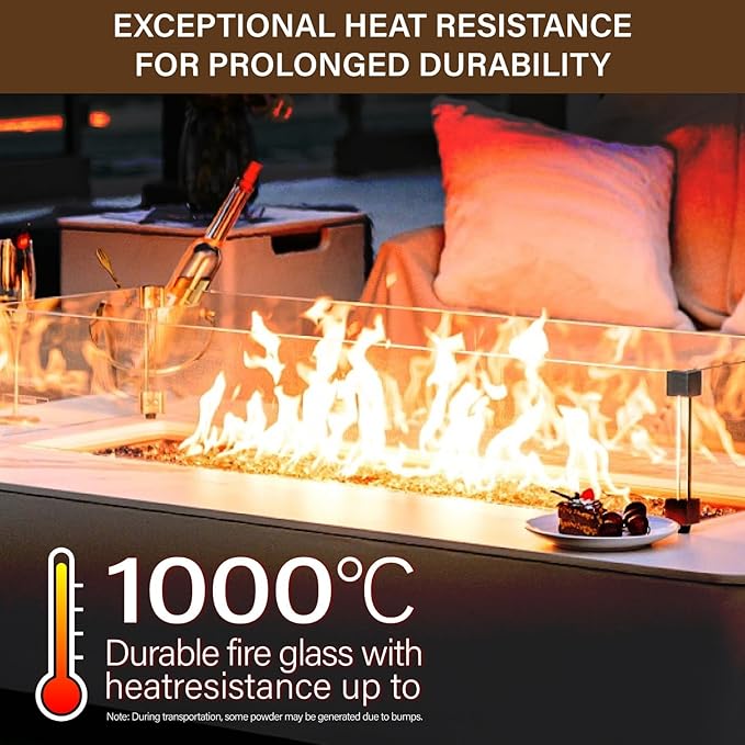 NUPICK 10 Pound Fire Glass, 1/4 Inch Reflective Fire Pit Glass, Tempered Firepit Glass Rock for Propane or Natural Gas, Glass Rocks for Fire Pit Table, Fireplace Glass for Landscaping, Bronze
