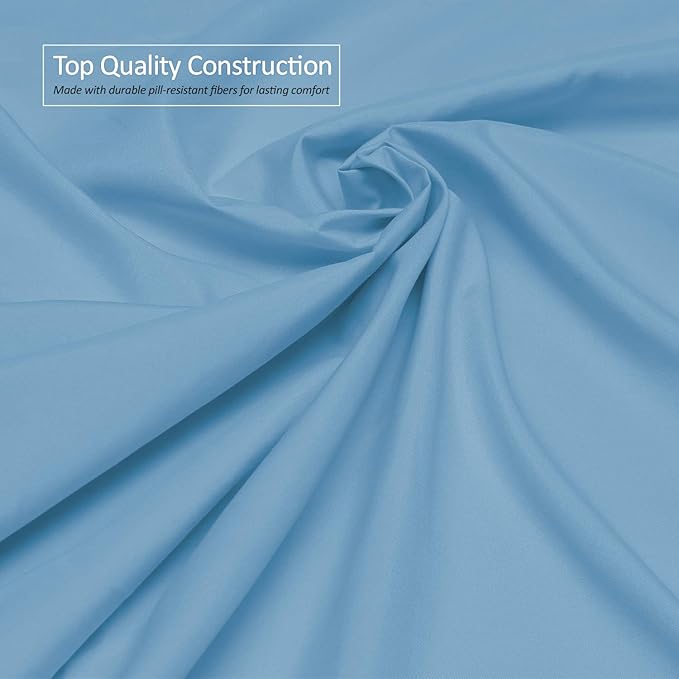 Clara Clark Fitted Sheet, Extra Deep Pocket Fits Deep Mattress, Luxury Soft Fitted Sheet Only, Queen - Extra Deep Blue Heaven