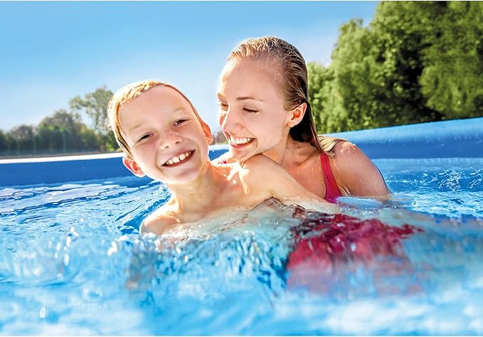 INTEX 28117EH Easy Set Inflatable Swimming Pool Set: 10ft x 24in – Includes 330 GPH Cartridge Filter Pump – Puncture-Resistant Material – 813 Gallon Capacity – 18in Water Depth