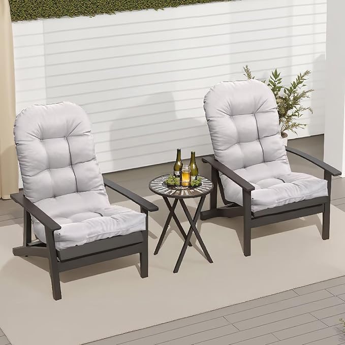 Adirondack Chair Cushion Set of 2, Thick Indoor/Outdoor Rocking Chair Cushion with High Elasticity PP Cotton, Fade-Resistant, 44'x19'x4