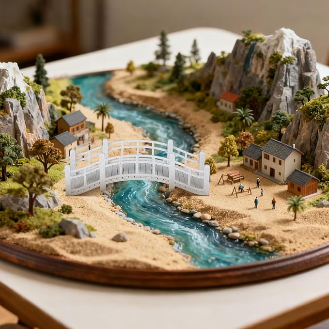 Garneck Miniature Arch Bridge for Fairy Garden Accessories: 5.9" Vintage Tiny Bridge Figurine Dollhouse Furniture Accessories for Aquarium Fish Tank Terrarium Bonsai Decor DIY Micro Landscape