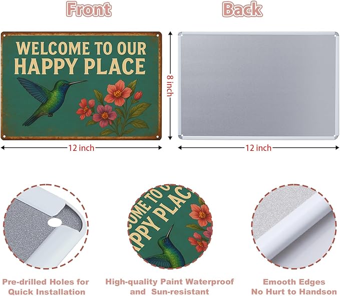 MAMAGIFTREE Funny Garden Signs Outdoor Decor Christmas Gifts for Plant Lovers,8x12 Inch Metal Signs,Gardening Gifts for Women Garden Decor, for Yard Patio Shed Outdoor Indoor Decor