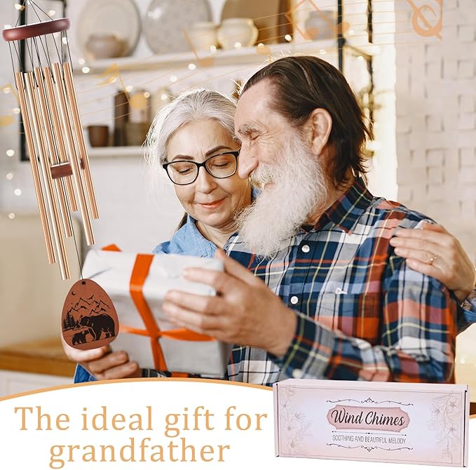 Grandpa Christmas Wind Chimes Gift - Regalos para Abuelo Wind Chimes in Spanish for El Mejor Abuelo Latino Best Grandpa Windchimes Gift for Grandfather Christmas Navidad Birthday Regalo Dia Del Padre