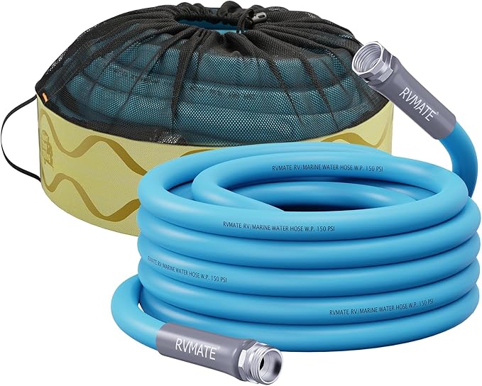 RVMATE RV Water Hose 35FT, 5/8” Inner Diameter Drinking Water Hose Lead-free, No Leaking Garden Hose For RV/Trailer/Camping, RV Accessories