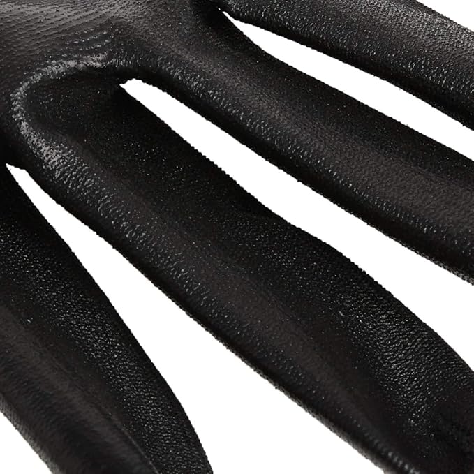 Gorilla Grip Work Gloves, Never Slip Maximum Grip All-Purpose, Gloves for Men, Superior in Wet, Dry, Oily Conditions, Polymer Palm, Extra Large Size, 1 Pair, Black/Blue| 25054-26
