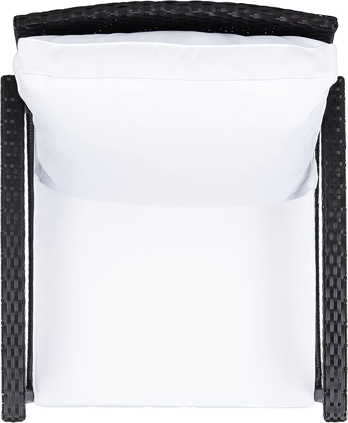 SAFAVIEH Outdoor Collection Daire Black/White Cushion Rocking Chair PAT7721A