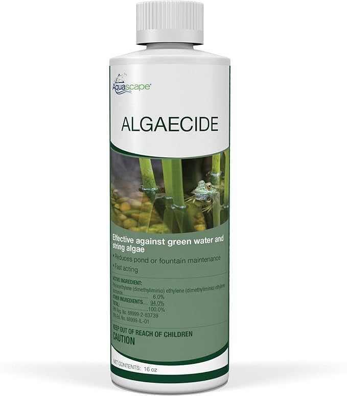 Aquascape Algaecide for Ponds, Waterfalls, and Fountains – Fast-Acting Algae Control, 16 oz / 473 ml, 96023