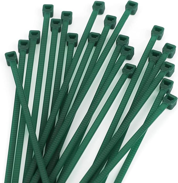 KINGLAKE GARDEN Green Zip Ties 8 Inch 3MM 300 Pack 18 Lbs Green Nylon Ties,Premium Plastic Wire Ties for Indoor and Outdoor