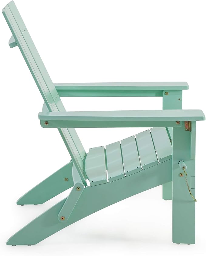 Christopher Knight Home Aberdeen Outdoor Contemporary Acacia Wood Foldable Adirondack Chair, Light Mint