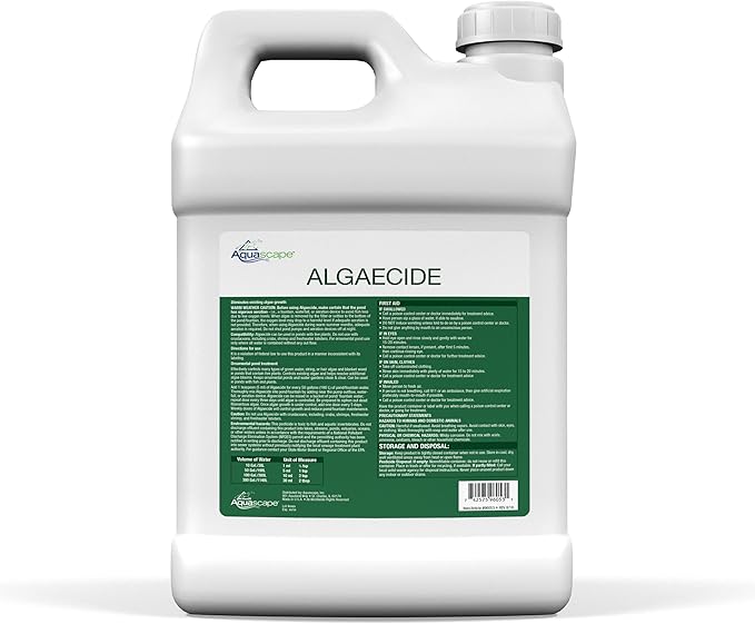 Aquascape Algaecide for Ponds, Waterfalls, and Fountains – Large-Scale Algae Control, 2.5 Gallons / 9.46 L, 96053