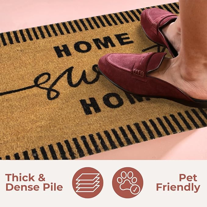 Folkulture Welcome Matt Outdoor | 16 x 28 Door Mats for Front Door Mat Outside Entrance | Eco Friendly | Welcome-Mats Cute | Coir Door Mats | Outdoor Decor for Home | Durable & Anti Slip cute doormats