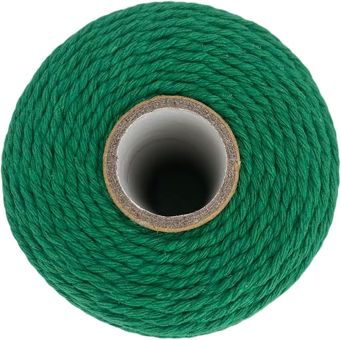 Twine String,500 Feet Cotton Butchers Twine String Cooking Kitchen Twine for Crafts Roasting Gift Wrapping DIY Decoration Gardening Packing Materials,Green