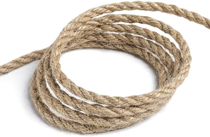 5mm Jute Twine, Large Roll of Natural Jute Rope 328 Feet, Heavy Duty and Thick Twine Hemp Rope for DIY Arts Crafts, Gardening, Bundling，Home Decorating, Cat Scratching Post