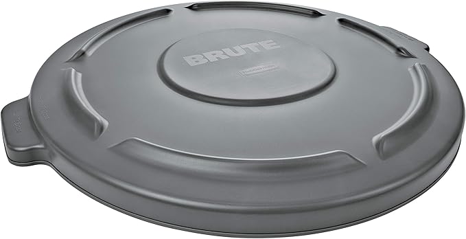 Rubbermaid 263100GY Round Flat Top Lid, for 32-Gallon Round Brute Containers, 22 1/4-Inch, dia., Gray