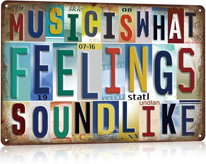 KLFHS Music Posters, Wall Decor Posters for Room Aesthetic, Metal Signs Vintage Music Wall Art for Rec Room Bedroom Studio Coffee Bar