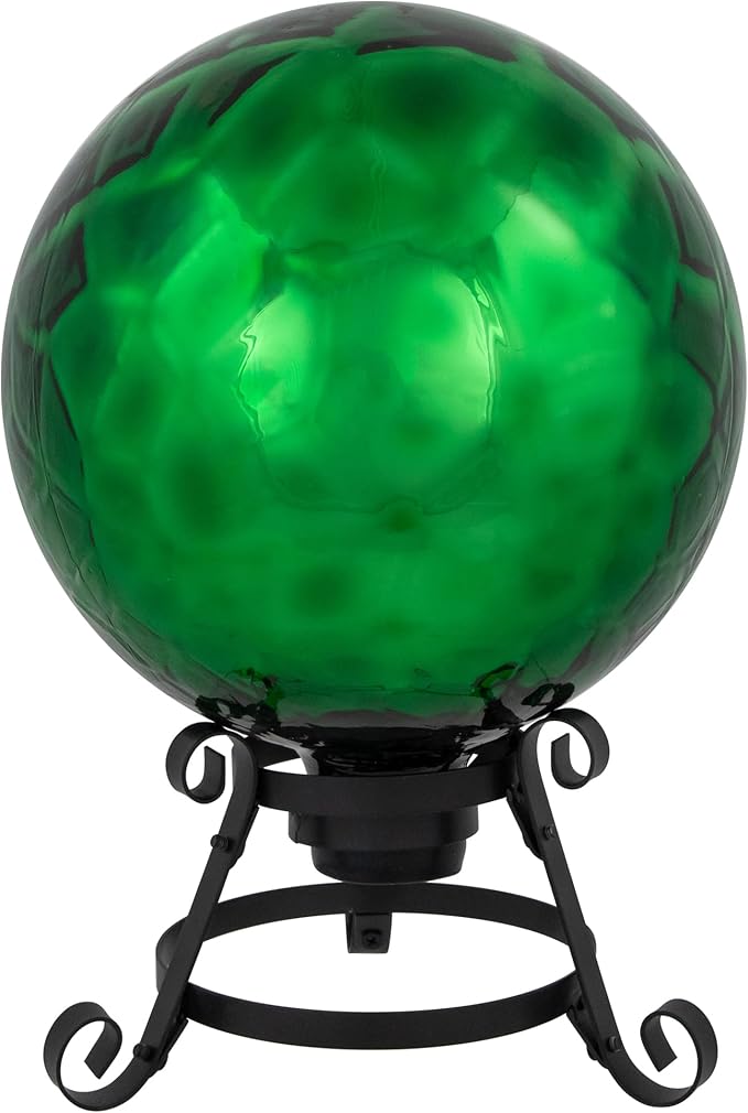 Northlight Smooth Turtle Shell Inspired Mirrored Outdoor Garden Gazing Ball - 10" - Green