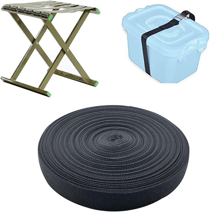 1 Roll 65.6 Feet Tree Tie for Plant Support Garden Strap 1 Inch Width Staking and Guying Material 1,800 Lbs Strength (Black)