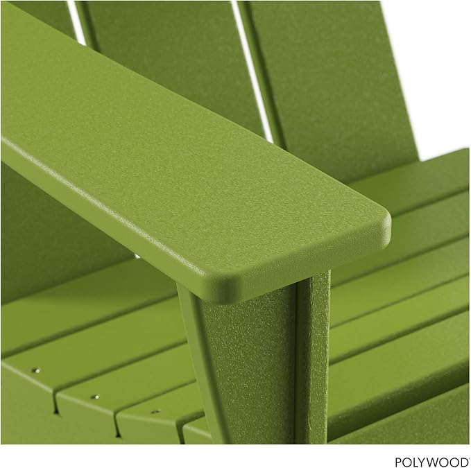 POLYWOOD AD420LI Modern Adirondack Chair, Lime