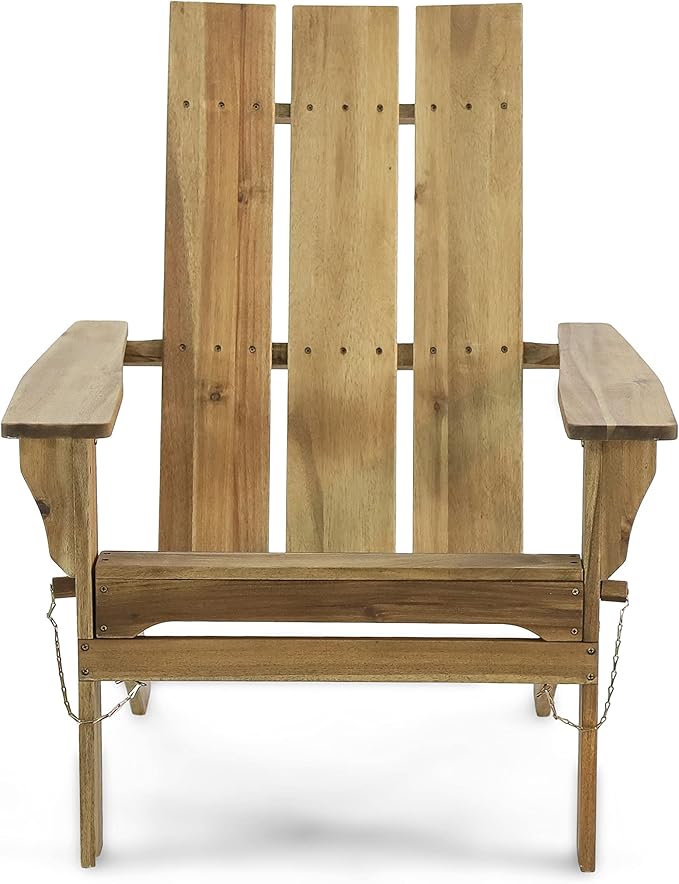 Christopher Knight Home Aberdeen Outdoor Contemporary Acacia Wood Foldable Adirondack Chair, natural stained