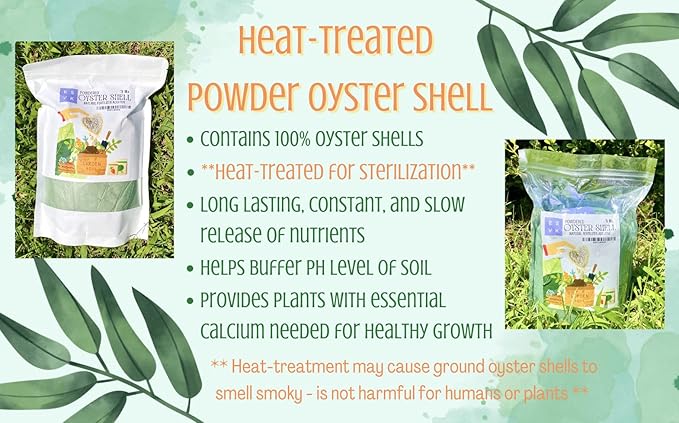Natural Ground Powder Oyster Shell - 3 Pound (Pack of 1) | Calcium Supplement for Plants, Gardening, and Soil| Made in USA (3 lb)