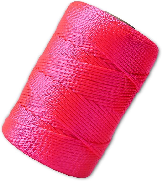 Mason Line String Line,550 Ft Length Nylon Twine,18 Braided Nylon String for Gardening Or Masonry Tools,Twine String for Gardening,Pink