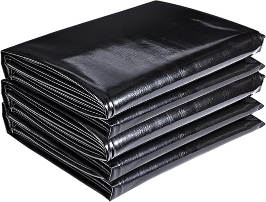 ToLanbbt Pond Liner 20 x 30 Ft HDPE Pond Liners, 20 Mil UV Resistant Preformed Pond Liner Easy Cutting, Pond Liner for Natural Looking Ponds, Waterfall, Koi Pondsand Water Garden (Black)