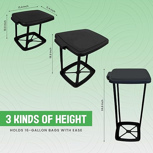 Roamix Collapsible Trash Can with Carrying Bag – Foldable Indoor/Outdoor 13 Gallon Garbage Bin for Camping, Parties, Home & Events – Quick Assembly Pop-Up Trash Holder