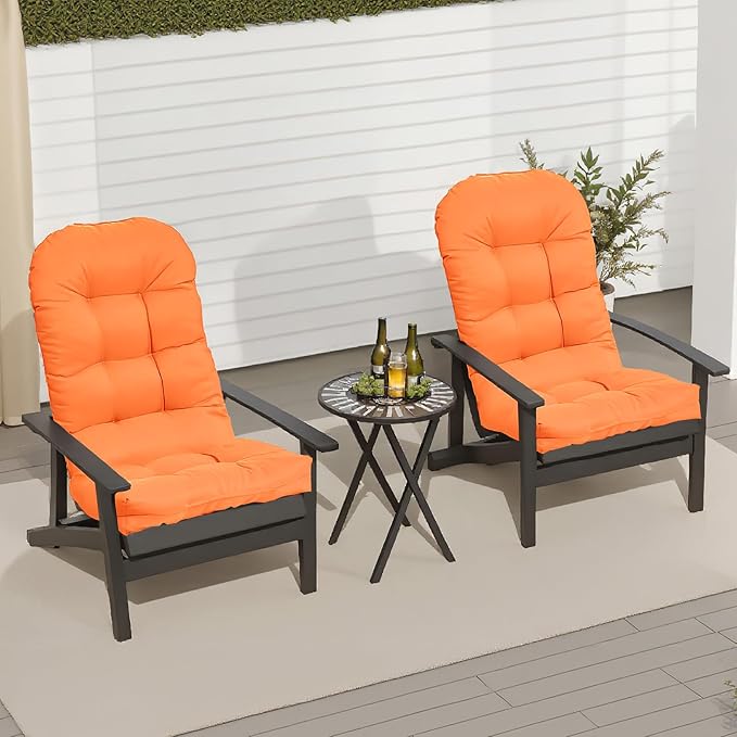 Adirondack Chair Cushion, Waterproof Outdoor Seat Cushions for Patio Furniture, Thick High Back Replacement Pad for Porch Lawn Wicker Dining Desk Chair, Rocking Chair Cushion, Teal