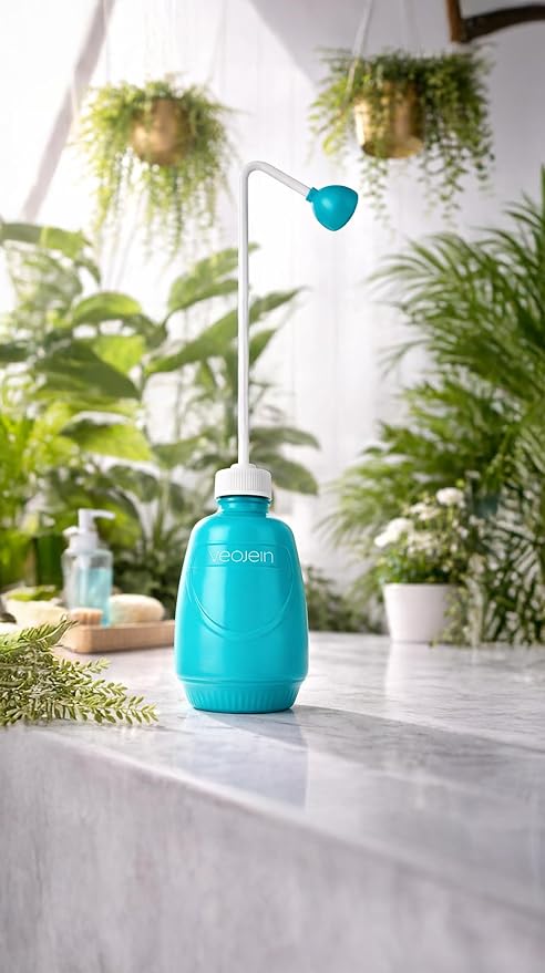 VEOJEIN Plant Watering Squeeze Bottle [16,2", Pack of 2], Long Spout Watering Can for Hanging Plants, Original Extended Design for Hard-to-Reach Plants Indoor & Outdoor Watering, 15 oz (Teal)