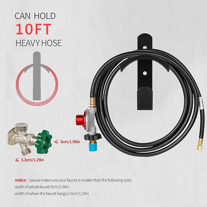 Water Hose Holder, Wall Mount Garden Hose Reel Hanger Holder, Outside Garden Hose Storage Holders organizer for Storage Ropes, Garden and Heavy Tools
