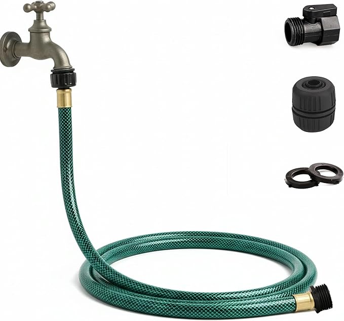 Leader Hose for Outdoor Garden Connection: 4FT 1/2" Short Hose with Male to Female Fittings Leakproof and No Kink for Faucet Extension Drip Irrigation