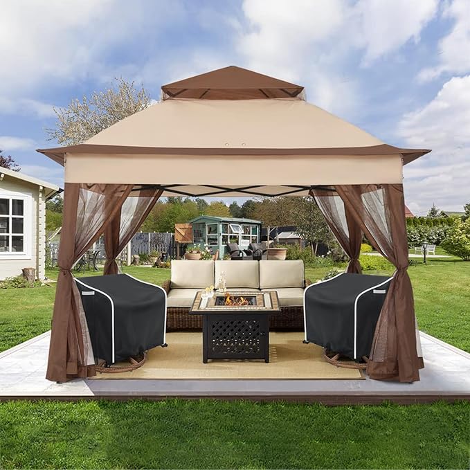 AKEfit Outdoor Swivel Lounge Chair Cover 2 Pack,Heavy Duty Waterproof Patio Chair Covers for All-Weather Protection Outdoor Lawn Furniture, Black-30W X 34D X 38.5H inches
